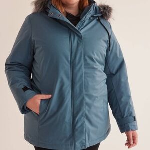 NEW 3-in-1 convertible jacket 3 season soft steel blue - New
